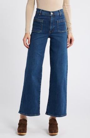 Frame Denim Le Slim Palazzo Bardot Pocket Wide Leg Jeans in Cursive at Nordstrom Rack, Size 25