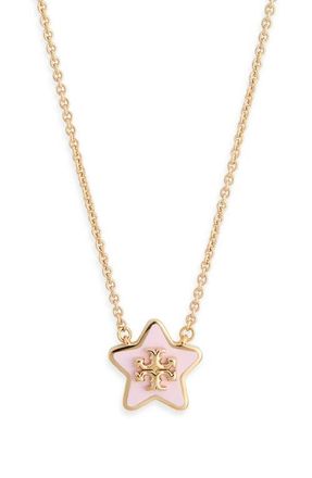 Tory Burch Forget Me Not Necklace in Tory Gold /Pink Snow at Nordstrom