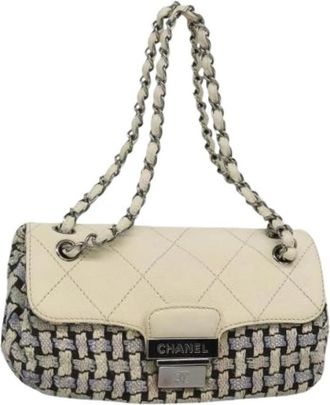Chanel Pre-owned Vintage Schoudertas - Dames - Vintage Schoudertas - Beige - ONE Size - Leer - Vintage