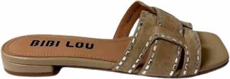 Bibi Lou Womens Holly Flat Sandals In Beige Suede