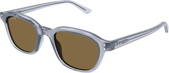 Gucci Rivets Zonnebril - Heren - Accessoires - Grijs - Maat: 50 MM Nylon