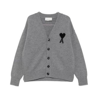 Ami ADC V-hals vest - Dames - Truien - Grijs - Maat: S Zijde