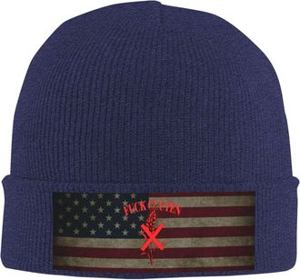 Generic Beanie Fuck Gluten Unisex Knitted Cap Soft Thermal Cap for Jogging Women Hiking