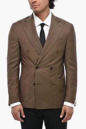 Corneliani Blazer Doppiopetto GATE con Tasche a Toppa Corneliani
