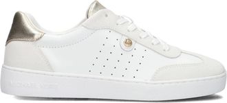Michael Kors Witte Sneakers met Veters Scotty - Dames - Sneakers - Wit - 37 1/2 EU - Leer - Schoenen