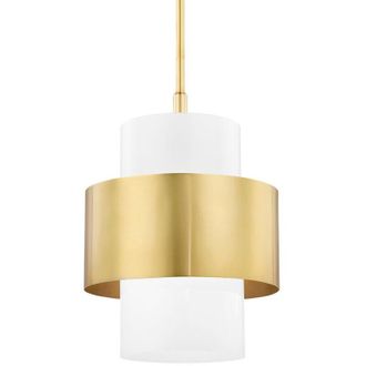 Hudson Valley Lighting Corinth L&aacute;mpara Colgante Grande 1 Luz Lat&oacute;n, Vidrio