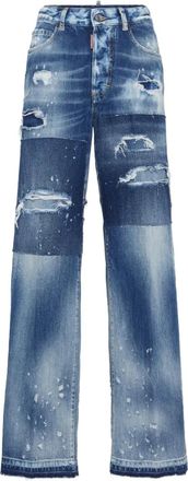 Dsquared2 Jeans con design patchwork - Blu