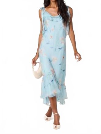 Astr Womens Nissa Midi Dress In Blue Floral