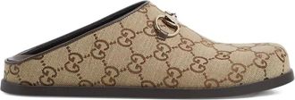 Gucci Horsebit muiltjes met GG-monogram - Bruin