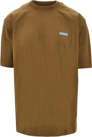 Bird logo-detail T-shirt - men - Organic Cotton - L - Brown