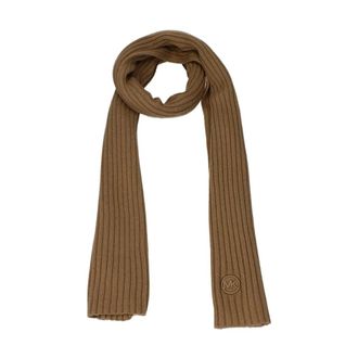 Michael Kors Ribbed Knit Scarf - Dames - Accessoires - Bruin - Maat: ONE Size Wol