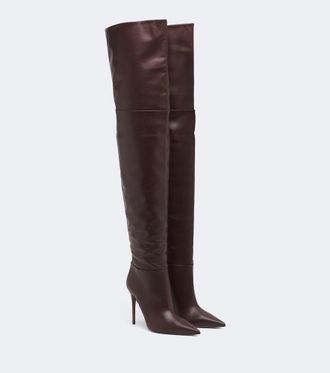 PARIS TEXAS Vera leather over-the-knee boots