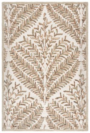 Safavieh Alfombra lana marfil/marr&oacute;n 122 x 183 cm