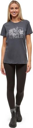 tentree Plant T-Shirt in Graphite/vintage White at Nordstrom, Size X-Large
