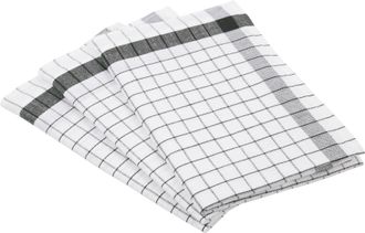 ROSS Geschirrtuch »Exclusiv« Karofond, 50% Baumwolle, 50% Leinen, 50x70 cm