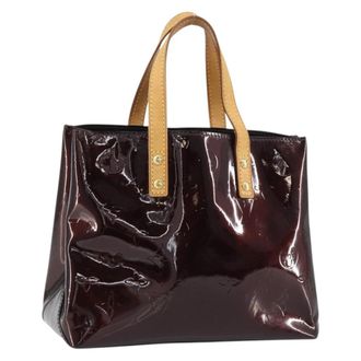 Louis Vuitton Reade Handbag Monogram Vernis Purple Patent_Leather Handbag (Pre-Owned)