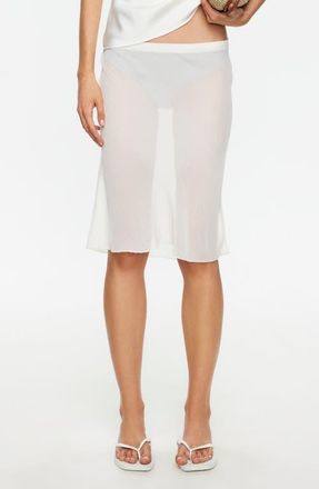 Lioness Shoreline Sheer Cover-Up Skirt in Ivory at Nordstrom, Size X-Large