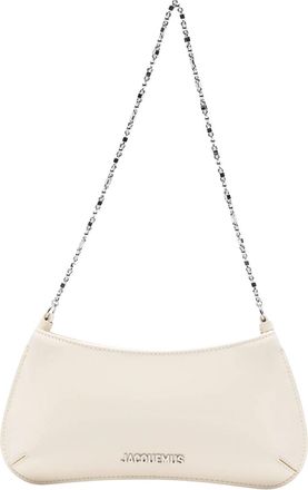 Jacquemus White Leather Le Petit Bisou Shoulder Bag
