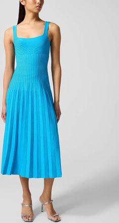 Staud Womens Ellison ribbed midi dress
