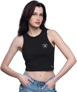 Starter Womens Starter Black Las Vegas Raiders Show Up Cropped Tank Top at Nordstrom, Size Xx-Large