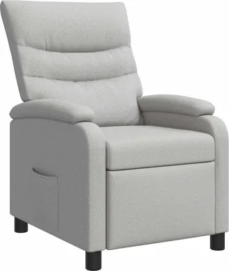 vidaXL Recliner Gris Nube Tela Vidaxl