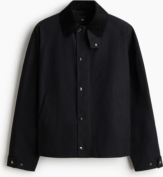 H&M Wachsjacke aus Baumwolle - Schwarz