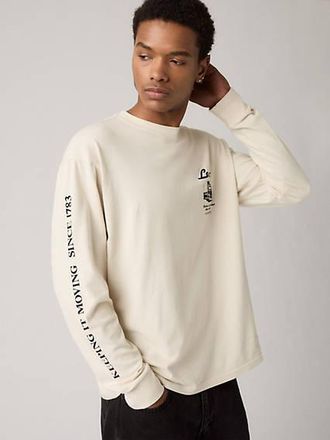 Levi's Graphic Long Sleeve T Shirt - Mens - XL - Grey