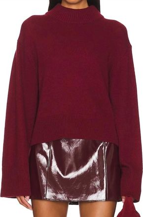 Nia Yvonne Sweater In Oxblood