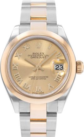 Rolex Pre-owned Rolex Datejust 28 Automatic Chronometer Champagne Dial Ladies Watch 279163 CRO