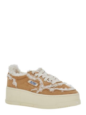 Autry Womens Sneakers Beige Sheep Trainers
