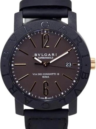 Bulgari Pre-owned Vintage Polshorloge - Heren - Vintage Horloges - Bruin - ONE Size - Leer - Vintage