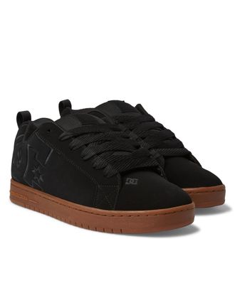 DC Sneaker DC SHOES Court Graffik, Herren, Gr. 12,5(46,5), schwarz, Obermaterial: Leder (Kuh) / Futter: Textil / Aussensohle: Gummi, Schuhe Sneaker