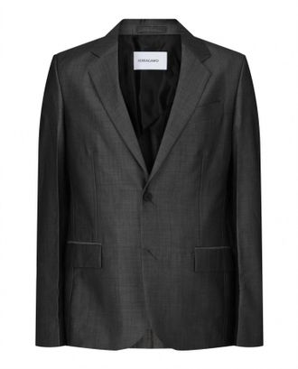 Ferragamo Womens Single-Breasted Blazer In Black