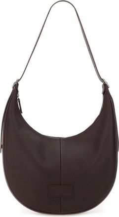 Longchamp Curved Shoulder Bag In Fine-Grained Cowhide Leather