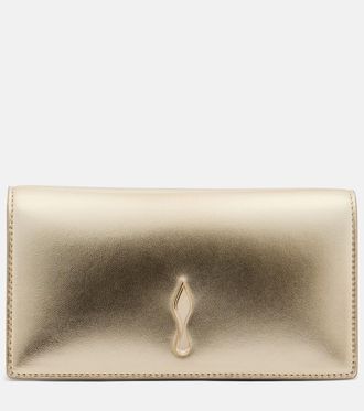 Christian Louboutin Clutch Bettina Small de piel metalizada