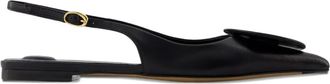 Jacquemus The Duelo flat slingback pumps - women - Lamb Skin/Calf Leather/Leather - 38 - Black