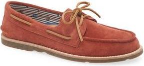 Sperry Top-Sider Authentic Original 2-Eye Lugged Boat Shoe in Burnt Red Leather Suede at Nordstrom Rack, Size 10.5