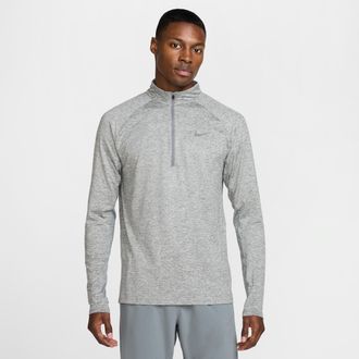 Nike Mens Stride Dri-FIT 1/4-Zip Running Top in Grey | HV2180-084