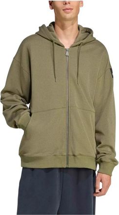 adidas EQT Reflective Full-Zip Hoodie - Heren - Sportshirts - Groen - S - Katoen - Fitness