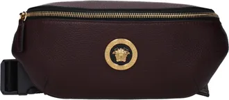 Versace Purple Leather Mens Backpack