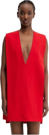 Sportmax Kleedjes, Dames, Rood, M, Agrume 1234 Jurk