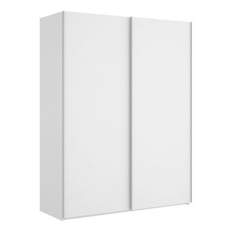 Dmora Armario Dlazovi, Perchero Para Dormitorio, Armario Con 2 Puertas Correderas, 150x65h204 Cm, Blanco - Dmora