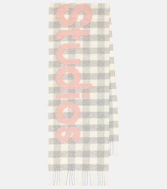 Acne Studios Bufanda de mezcla de lana a cuadros