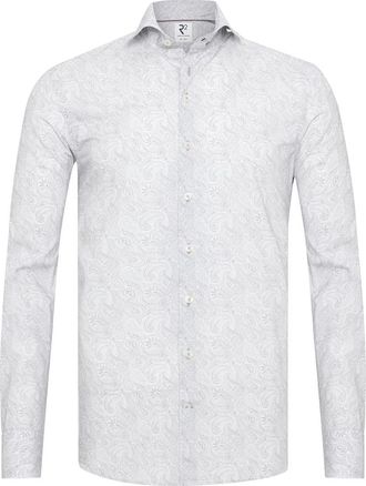 R2 Amsterdam Stijlvol Overhemd voor Mannen - Heren - Casual Overhemden - Wit - 2XL - Overhemden