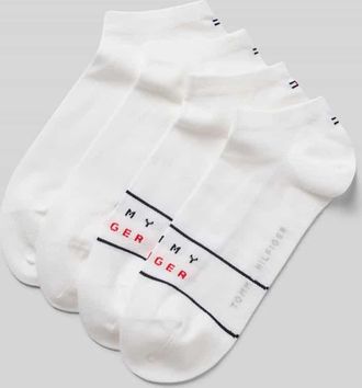 Tommy Hilfiger Sneaker-Socken aus Baumwoll-Mix im 4er-Pack in Weiss, Gr&ouml;&szlig;e 39-42