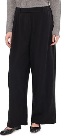 Eileen Fisher Pima Cotton Stretch Jersey High Waisted Full Length Pant Womens Clothing Black : MD, Cotton/Spandex