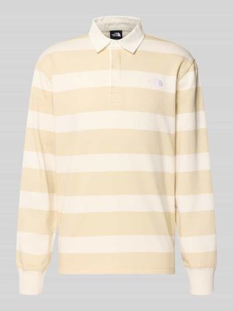 The North Face Sweatshirt mit Polokragen und Label-Stitching in Offwhite, Gr&ouml;&szlig;e XXL