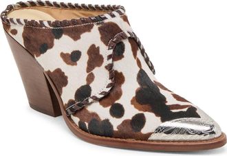 Dolce Vita Jolyn Genuine Calf Hair Mule in Cocoa Taurus Calf Hair at Nordstrom, Size 7.5