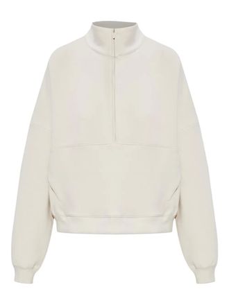 Nike 24.7 ImpossiblySoft sweatshirt - women - Polyester/Modal/Spandex/Elastane/Cotton - M - Neutrals