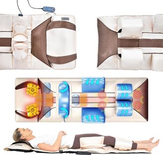 OEM Esterilla De Masaje Vibratoria Para Masaje De Espalda Sobre Colch&oacute;n O Silla, 170 X 60 Cm, Color Blanco